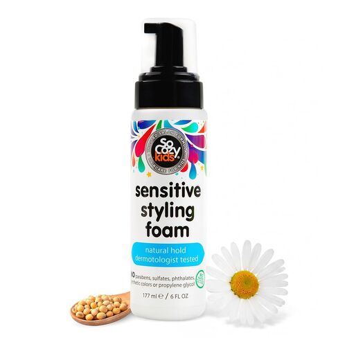 SoCozy Kids Sensitive Styling Foam - Sensitive Foam For Kids w/Straight or Curly Hair - Gentle Natural Hold Styler, Rosemary (6 fl oz) in Kuwait