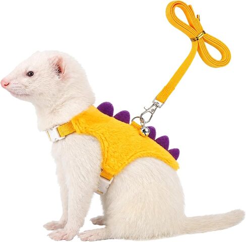 Ferret Harness and Leash Set, Pink Adjustable Vest for Ferret in Kuwait