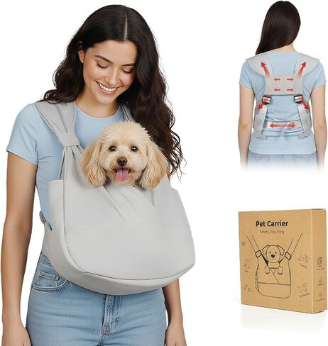 Dog Sling Carrier Front with Thicken Bottom Support for Small Dogs 10-16 lb in Saudi Arabia