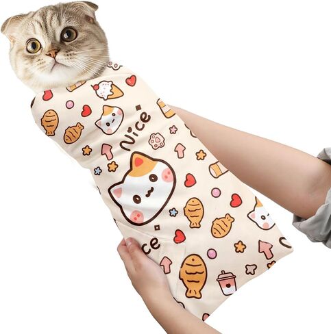 ondware 27.6 in Self-Adhesive Cat Grooming Wrap for Nail Clipping in Saudi Arabia