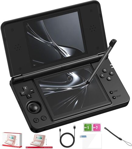 RG DS Plus Retro Handheld Game Console , RGDS Plus 4.3 Inch IPS Dual Screen Built-in Capacitive Stylus 4000mAh Battery NO Game Preload (Metallic Blue) in Kuwait
