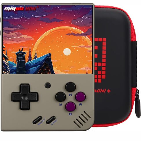 Gift for Men Women, Miyoo Mini Plus with Portable Case Retro Emulator Handheld Game Console with WiFi & RTC, Christmas Stocking Stuffers for Men, Mens Gifts for Dad,Husband, Gray in Saudi Arabia
