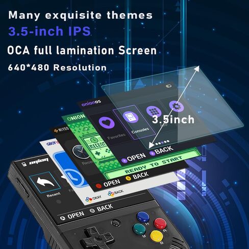 Gift for Men Women, Miyoo Mini Plus with Portable Case Retro Emulator Handheld Game Console with WiFi & RTC, Christmas Stocking Stuffers for Men, Mens Gifts for Dad,Husband, Gray in Saudi Arabia