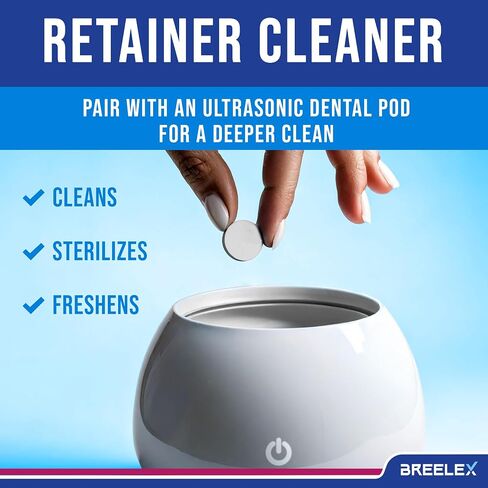 Denture Cleaning Tablets - Retainer Cleaner for Aligner, Mouth & Night Guard - 120 Pack, 4 Month Supply - Dental Cleanser for Nightguards & Mouthguards - Fresh in 3 Minutes - Removes Odor & Plaque in Kuwait