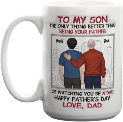 Fatherhood Looks Good On You - Personalized Custom 3D Inflated Effect Mug, To My Son The Only Thing Better Than Being Your Father Is Watching You Be A Dad Mug, Gifts For Son From Dad, Fathers Day in Kuwait