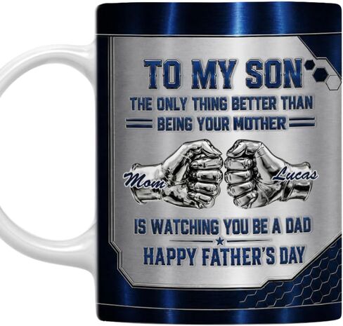 Watching My Son - Personalized Custom 3D Inflated Effect Mug, To My Son The Only Thing Better Than Being Your Father Is Watching You Be A Dad Mug, Gifts For Son From Dad Mom, Fathers Day in Kuwait