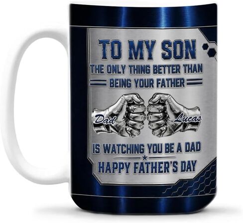Watching My Son - Personalized Custom 3D Inflated Effect Mug, To My Son The Only Thing Better Than Being Your Father Is Watching You Be A Dad Mug, Gifts For Son From Dad Mom, Fathers Day in Kuwait