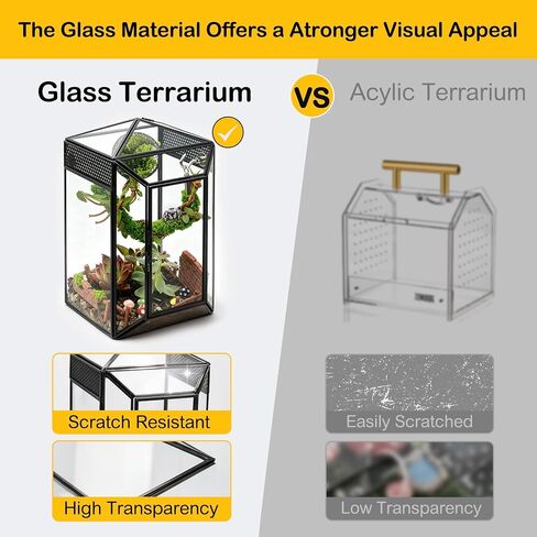 Glass Jumping Spider Enclosure Kit, 5.1 x 4.1 x 7.6 in Gothic Tank in Kuwait