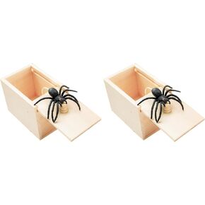 Winbar Rubber Spider Trick Box, Wooden Prank Toy for Adults and Children in Saudi Arabia