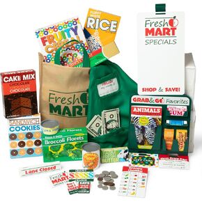 Melissa & Doug Fresh Mart Grocery Store Play Food and Role Play Companion Set in Saudi Arabia