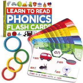 Phonics Flash Cards - Learn to Read in 20 Stages - Digraphs CVC Blends Long Vowel Sounds - Games for Kids Ages 4-8 Kindergarten First Second Grade Homeschool Educational Study Activity in Saudi Arabia