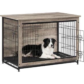 Feandrea 27.2" Dog Crate Furniture, Indoor Dog Kennel Side End Table in Saudi Arabia