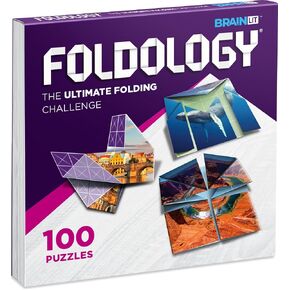 FOLDOLOGY - The Origami Puzzle Game! Brain Teasers for Tweens, Teens & Adults | Travel Game, Hands-On STEM Toy, Gift for Ages 10+ | Fold The Paper to Complete The Picture | 100 Challenges in Saudi Arabia