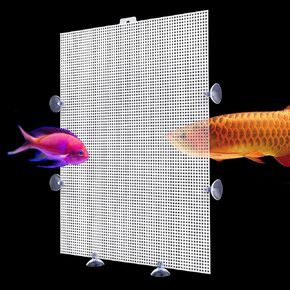 2PCS Fish Tank Divider Aquarium Dividers Fish Clear Plastic Tank Separator with Suction Cups DIY Designed Adjustable Isolation Board Reusable Partition Grid for Separating Fishes 13 x 10 Inch in Saudi Arabia