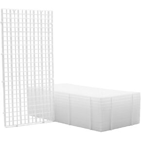 LINLAN 4 Pieces 5.9x11.8in (15X30cm) Aquarium Grid Plastic, Fish Tank Divider, Egg Crate for DIY Filtration and Bottom Protection in Aquascaping(White-No Accessories) in Saudi Arabia