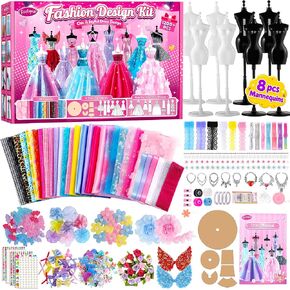 1200+Pcs Fashion Designer Kits for Girls with 8 Mannequins and Tutorial in Kuwait