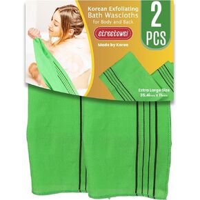 Korean Asian Exfoliating Bath Washcloths Mitt Scrub for Body washcloth Glove Premium Viscose Rayon Towel Korea Made(4 pcs of Glove Exfoliating Mitts) in Saudi Arabia