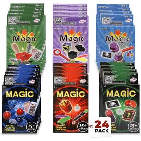 Playkidz 24 Packs of Magic Trick for Kids - Party Favors Magic Set with Over 15 Tricks Each, Made Simple, Magician Pretend Play, Birthday, Indoor/Outdoor Fun Games in Kuwait