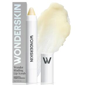 Wonderskin 3-in-1 Lip Scrub Exfoliator & Moisturizer, Lip Exfoliator Scrub, Hydrating Balm for Soft, Nourished, Flake-Free Lips with One-Step Prep, 0.10oz in Saudi Arabia