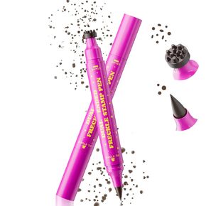 HOSAILY 2 in 1 Freckle Stamp Pen Waterproof for Natural Lifelike Faux Freckle Stamp Long Lasting Quick Dry Magic Fake Freckles Stain Marker Pen for Sunkissed Makeup 01#Light Brown in Saudi Arabia