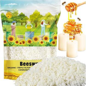 CARGEN 430g White Beeswax Pellets - Triple Filtered Wax for Candle Making in Saudi Arabia