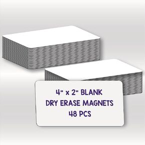 36 Pack Magnetic Dry Erase Labels - Magnetic Blank Cards with Color Borders, Reusable Magnetic Name Tags - Dry Erase Labels for Home, Office, Classroom - 3 x 5 Inches in Saudi Arabia