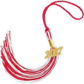 2027 Graduation Tassel, Graduation Tassel Red White 2027 Grad Cap Tassels for Graduate Cap Hat Decorations with 2027 Year Gold Charm for Graduations Ceremonies Accessories in Kuwait