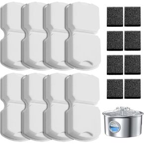 IHOUONE Official Cat Fountain Filter: 6 Carbon Filters & 6 Foam Filters in Kuwait