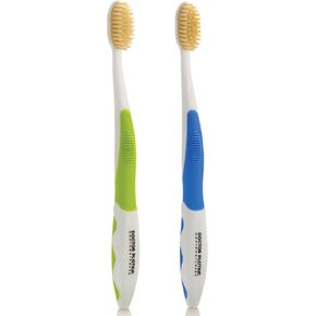 MOUTHWATCHERS Dr Plotkas Extra Soft Flossing Toothbrush Manual Soft Toothbrush for Adults, Ultra CleanToothbrush, Good for Sensitive Teeth and Gums, 2 Pack - Colors Vary in Saudi Arabia