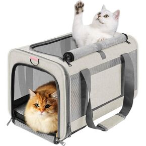 GAPZER Large Cat Carrier Soft, Collapsible Travel Pet Carry Bag, Small Dogs in Kuwait