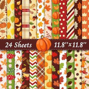 24 Sheets Halloween Scrapbook Paper 12''×12'' Double-Sided Pattern Paper in Saudi Arabia