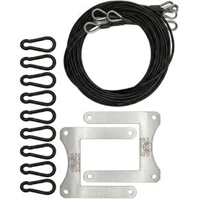 Heavy-Duty 12ft Skeleton Anchoring Kit – 0.125" Aluminum Brackets, Skeleton Replacement Accessories 11ft Guy Wire Cables & Carabiner Clips – Wind Protection Yard Prop Support Set. in Saudi Arabia