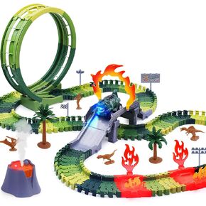 2442 Dinosaur Race Track Set with Toy Cars in Kuwait
