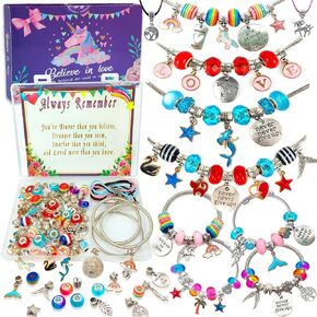 Charm Bracelet/Jewelry Making Kits for Kids Girls Ages 5-12,Arts Crafts Toys for Birthday Gifts Easter Bag Stuffers Classroom Prizes Party Activities in Saudi Arabia