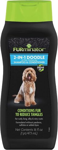 FURminator 2-in-1 Doodle Dog Shampoo & Conditioner, Reduces Tangles, 16 oz in Kuwait