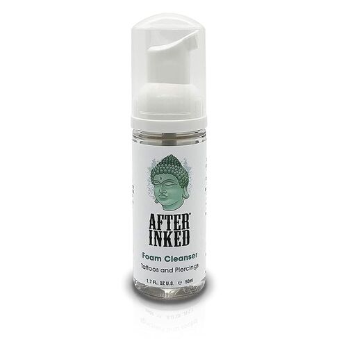 After Inked Tattoo & Piercing Aftercare Foam Cleanser - Quality Wash Soap Cleanser for Tattoos, Body Modifications and Piercings including Ear, Nose and Belly Button Foam Bottle, 1.7 oz in Kuwait