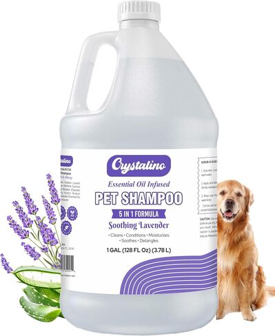 Oatmeal Shampoo for Dogs - 1 Gallon Dog Shampoo Champu para Perros & Conditioner Concentrate Professional Grooming - 1 Gallon Sensitive Hypoallergenic Dogs Shampoos, Oatmeal Puppy Shampoos in Saudi Arabia