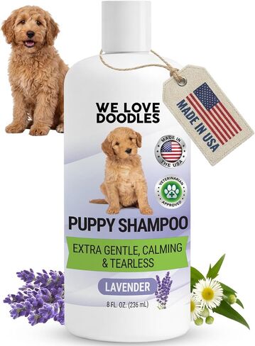 Puppy Shampoo and Conditioner, Tearless Puppy Wash, Lavender Scent, 8 oz in Kuwait