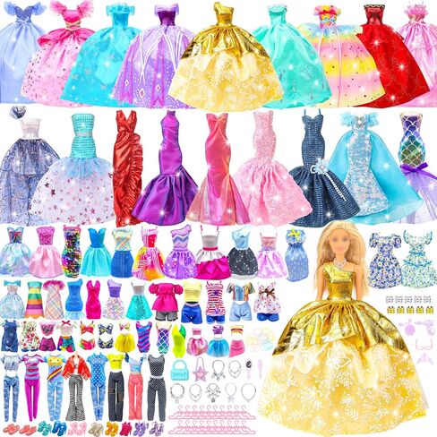 Style Shine 100 Pcs Doll Clothes & Accessories Set for 11.5 inch Doll in Kuwait