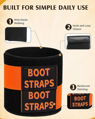 Cowboy Boot Straps, Adjustable Boot Shaft Cinch Strap for Smoother Jean Lines, Elastic Wraparound Boot Band in Saudi Arabia