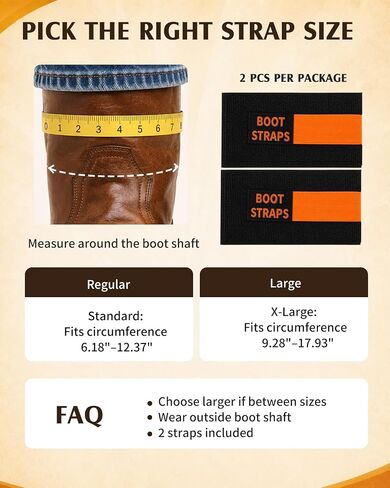 Cowboy Boot Straps, Adjustable Boot Shaft Cinch Strap for Smoother Jean Lines, Elastic Wraparound Boot Band in Saudi Arabia