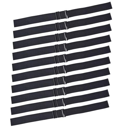 10 Pcs Adjustable Wig Straps, Black Elastic Bands for Wig Making (Width 1 inch) in Kuwait