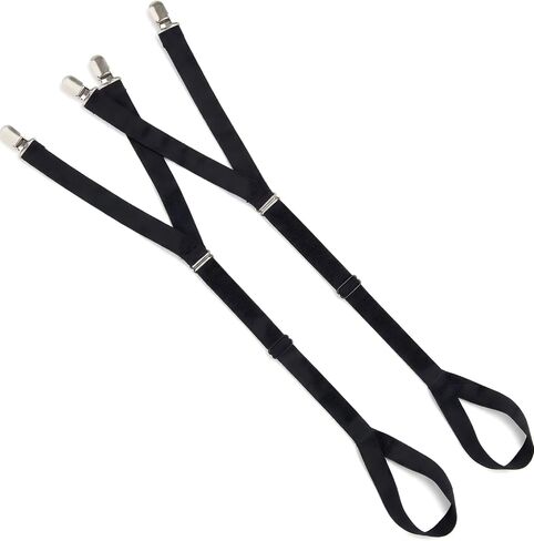 BVB Adjustable Elastic Stirrup Shirt Stays, Black Garters, 1 Pair in Kuwait