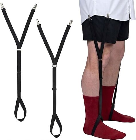 BVB Adjustable Elastic Stirrup Shirt Stays, Black Garters, 1 Pair in Kuwait