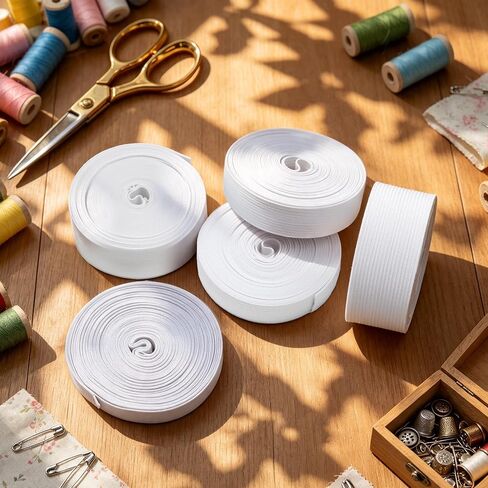 5 Rolls Strong Elastic Bands for Sewing | 0.4/0.6/1/1.5/2 Inch Width 6 Yard in Saudi Arabia