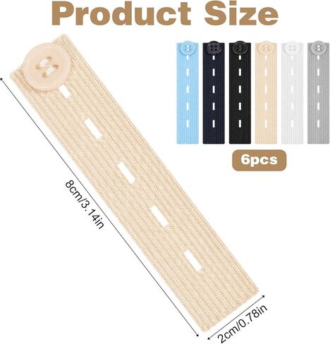 12 Pcs Pregnancy Pants Extender, Elastic Button Pants Extender for Women in Kuwait