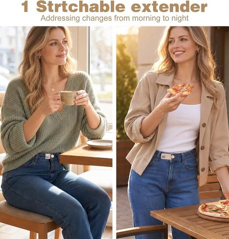 12 Pcs Pregnancy Pants Extender, Elastic Button Pants Extender for Women in Kuwait