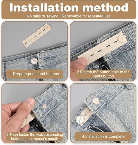 12 Pcs Pregnancy Pants Extender, Elastic Button Pants Extender for Women in Kuwait