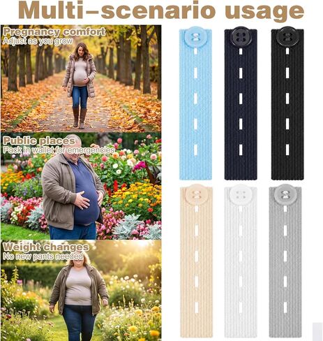 12 Pcs Pregnancy Pants Extender, Elastic Button Pants Extender for Women in Kuwait