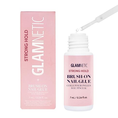 Glamnetic Brush On Nail Glue | Brush Tip Applicator, Mess Free, Travel Friendly, Vegan | Durable & Long-Lasting | .24 oz in Kuwait